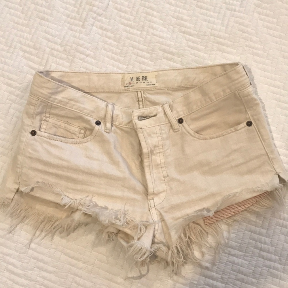 Free People ivory shorts